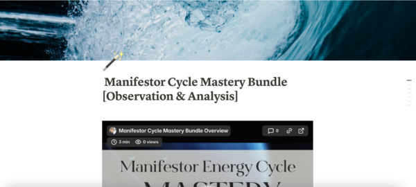 Manifestor Cycle Mastery